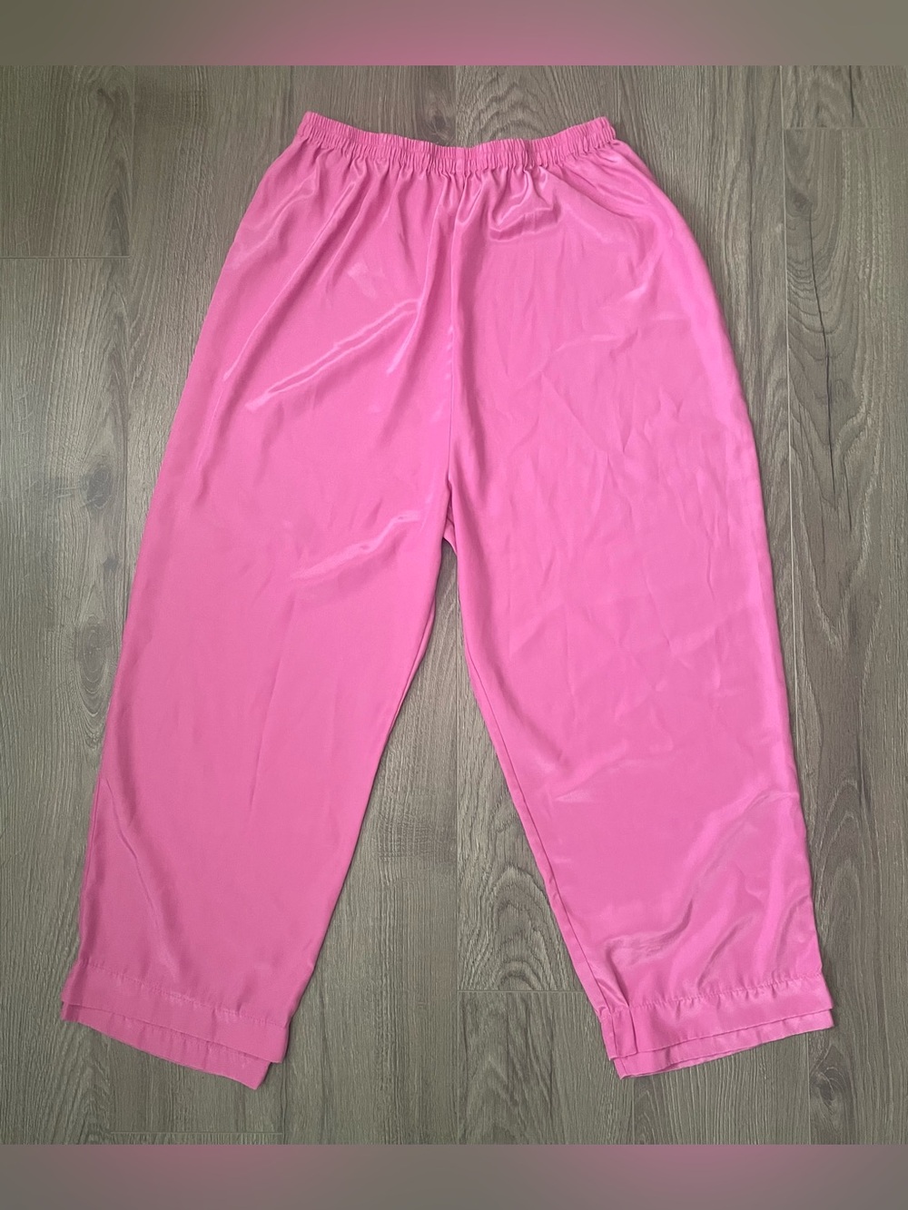 Victoria’s Secret Women Pajamas Pants XL Pink Satin Elastic Waist Loungewear